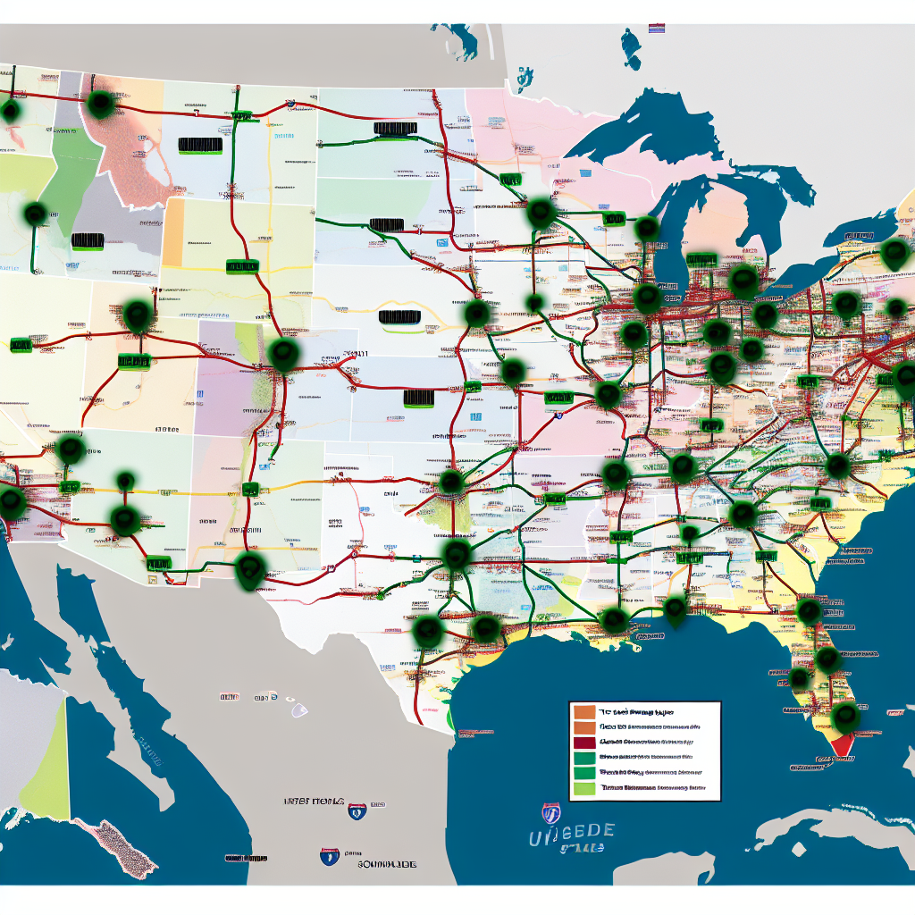 Map of Truck Parking Locations