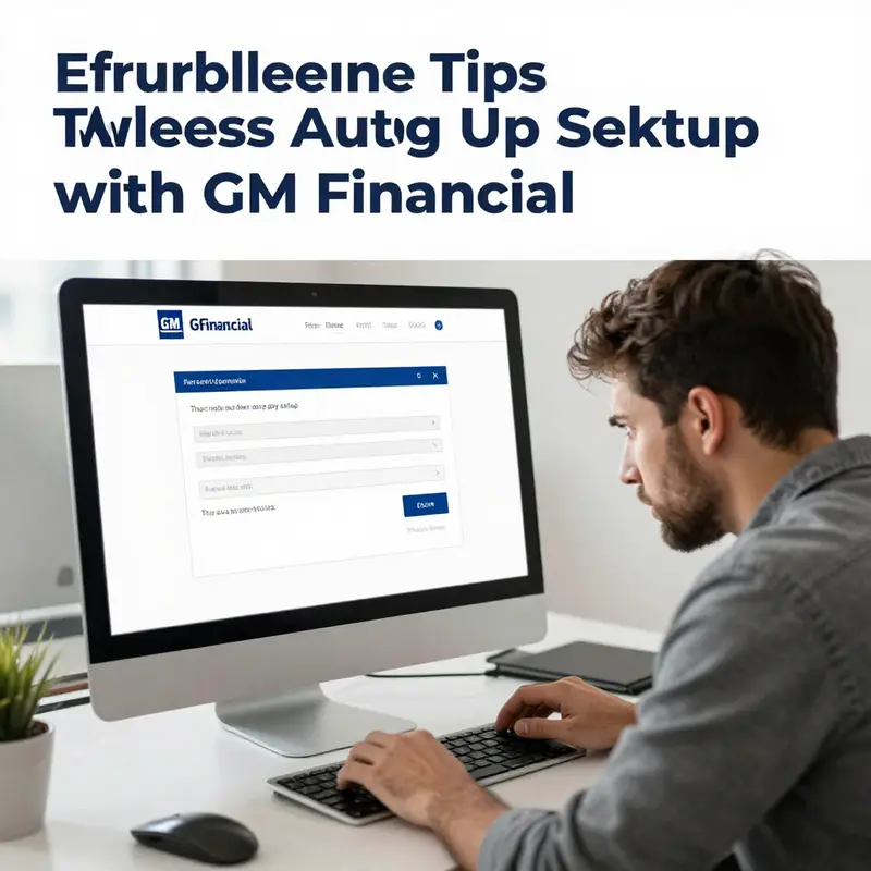 A visual guide showcasing the process of setting up auto pay on GM Financial’s app.