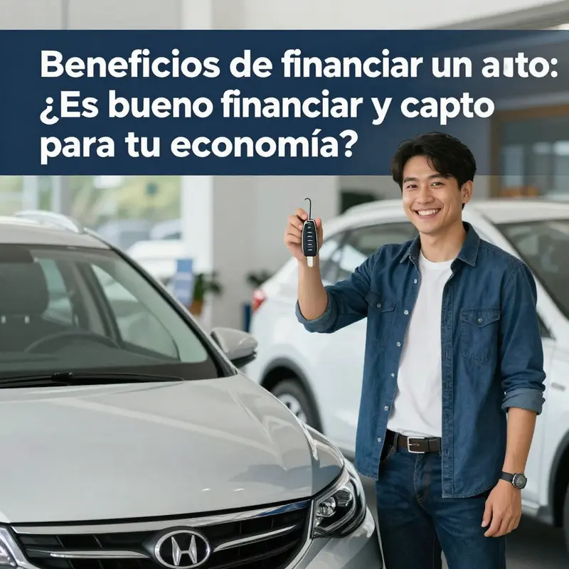 Los beneficios de financiar un automóvil, representados por la satisfacción del cliente al recibir su nuevo vehículo.