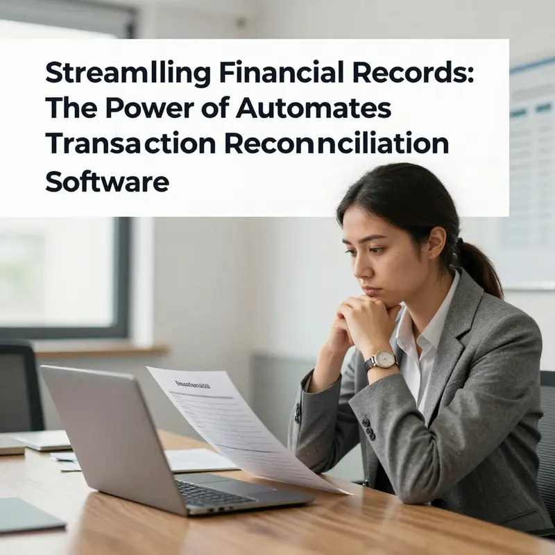 A glimpse into a financial software dashboard, showcasing its features for transaction reconciliation.