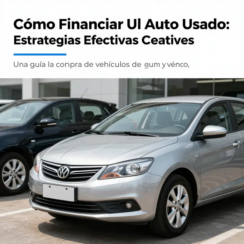 Imagen de un automóvil usado bien cuidado frente a un concesionario, representando la financiación de autos.