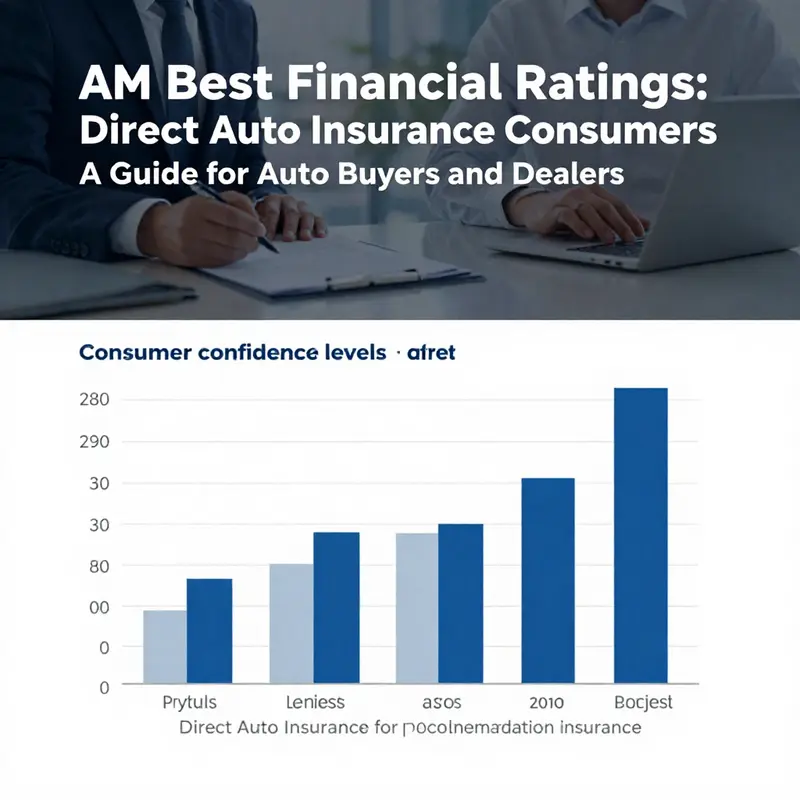 Infographic illustrating AM Best financial rating scale, highlighting Direct Auto Insurance’s A+ rating.