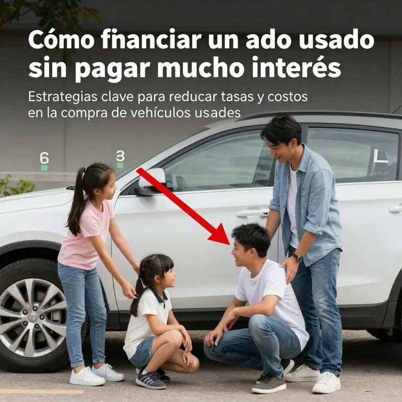 Imagen de una familia feliz junto a su auto, representando la satisfacción de una compra bien financiada.