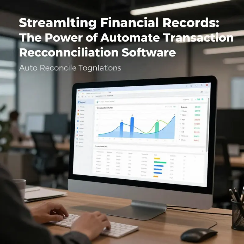 A glimpse into a financial software dashboard, showcasing its features for transaction reconciliation.