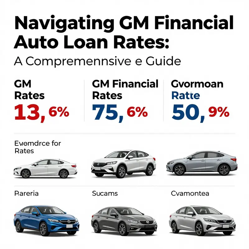 Overview of current GM Financial auto loan rates depicted through a visual representation.