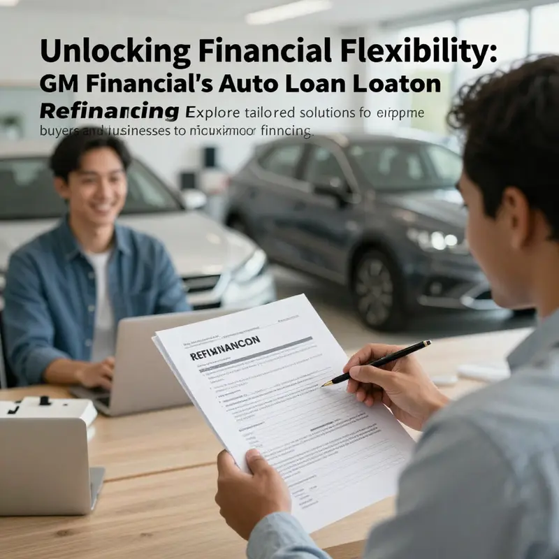 A cheerful scene representing auto loan refinancing, showcasing satisfied customers and financial materials.