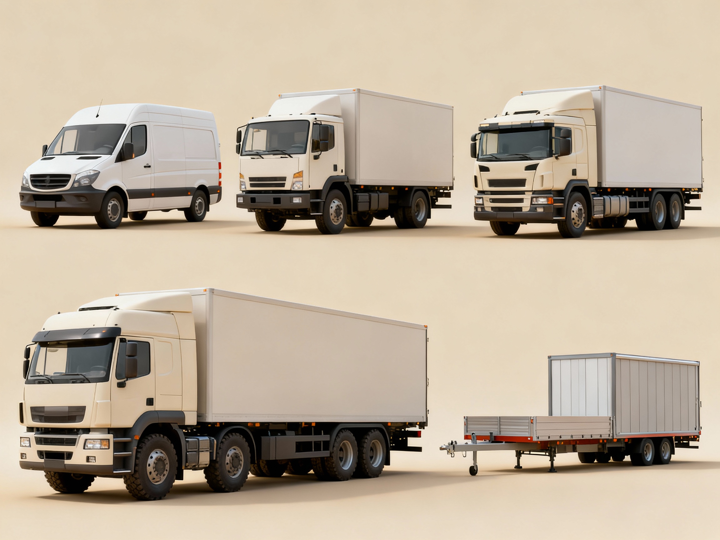 Visual of various classes of commercial vehicles