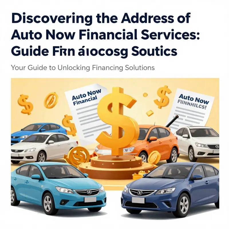 An artistic representation of auto financing, featuring diverse cars and financial symbols.