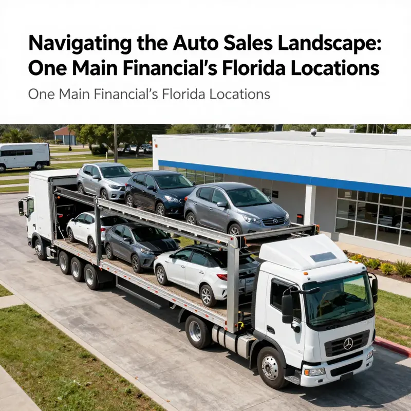 Map showcasing One Main Financial’s auto sales locations across Florida.