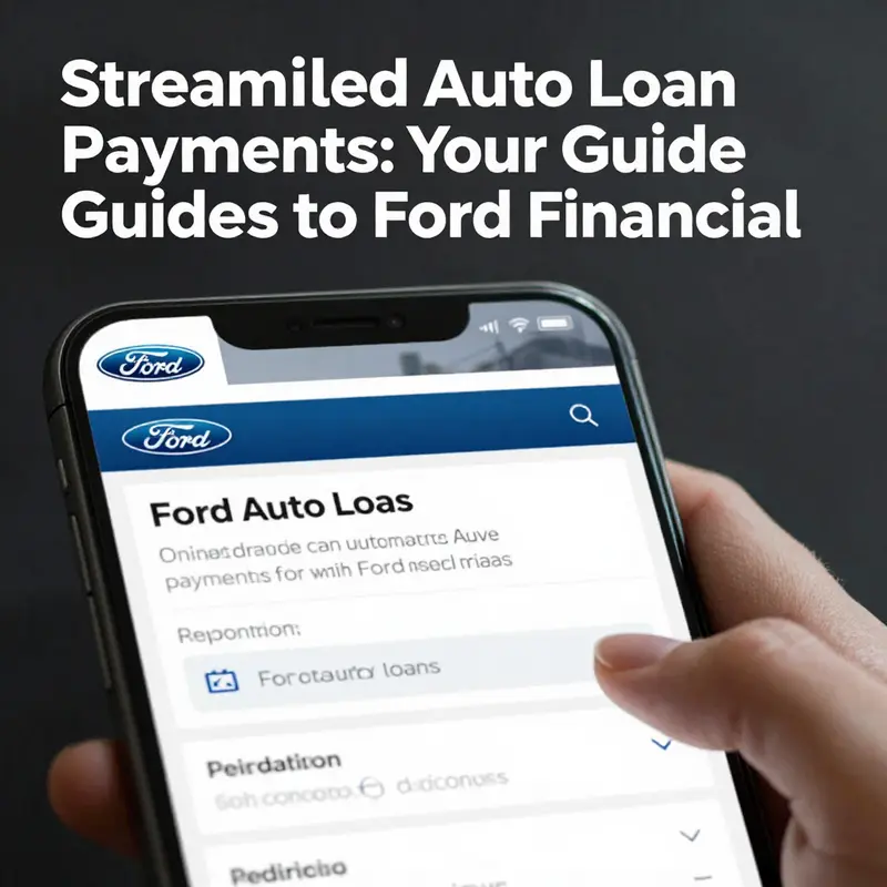 A visual guide to the essential steps for making auto loan payments to Ford Financial.