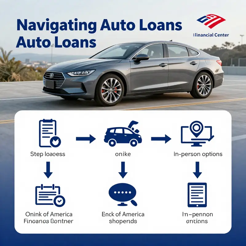 Consultants at Bank of America Financial Center assist clients in understanding their auto loan options.