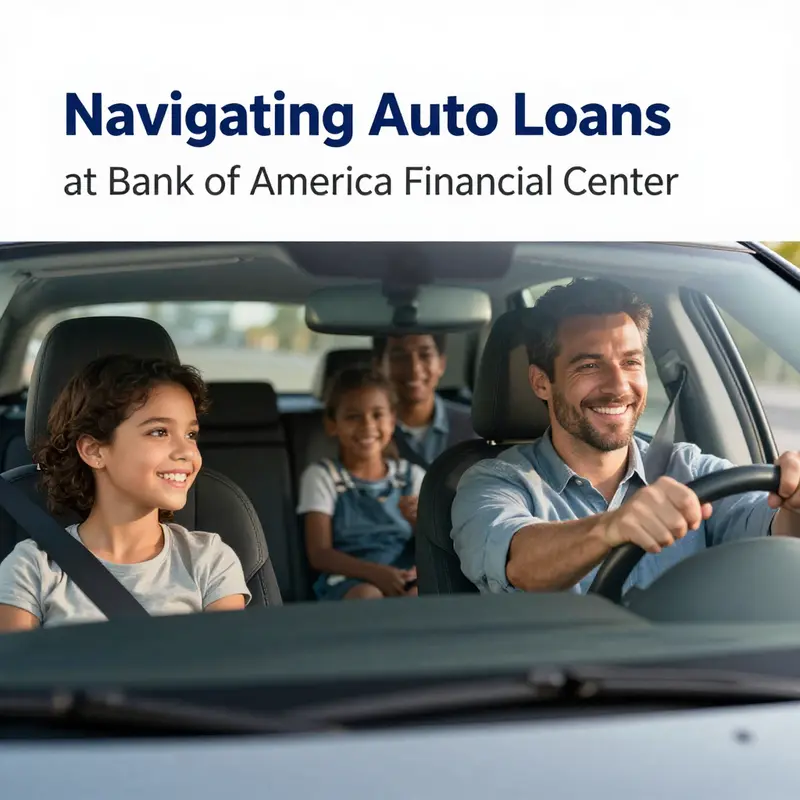 Consultants at Bank of America Financial Center assist clients in understanding their auto loan options.