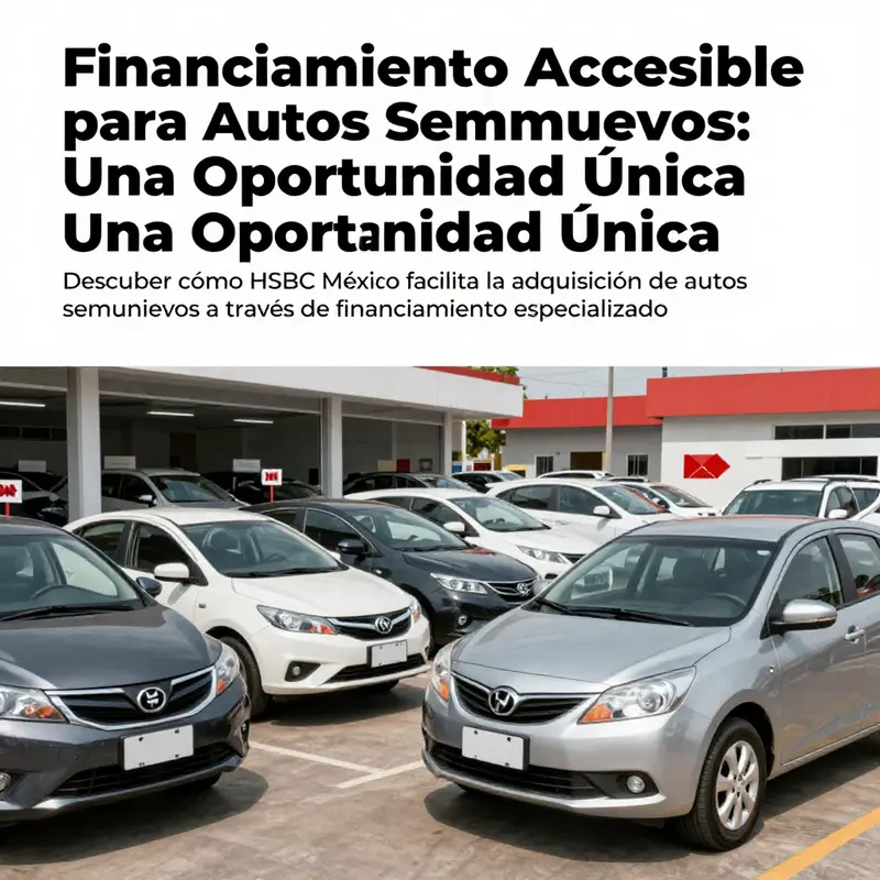 Visual de un concesionario de autos seminuevos con vehículos en exhibición.