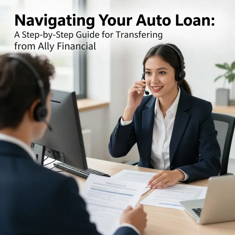Initial contact with Ally Financial’s customer service for loan transfer options.
