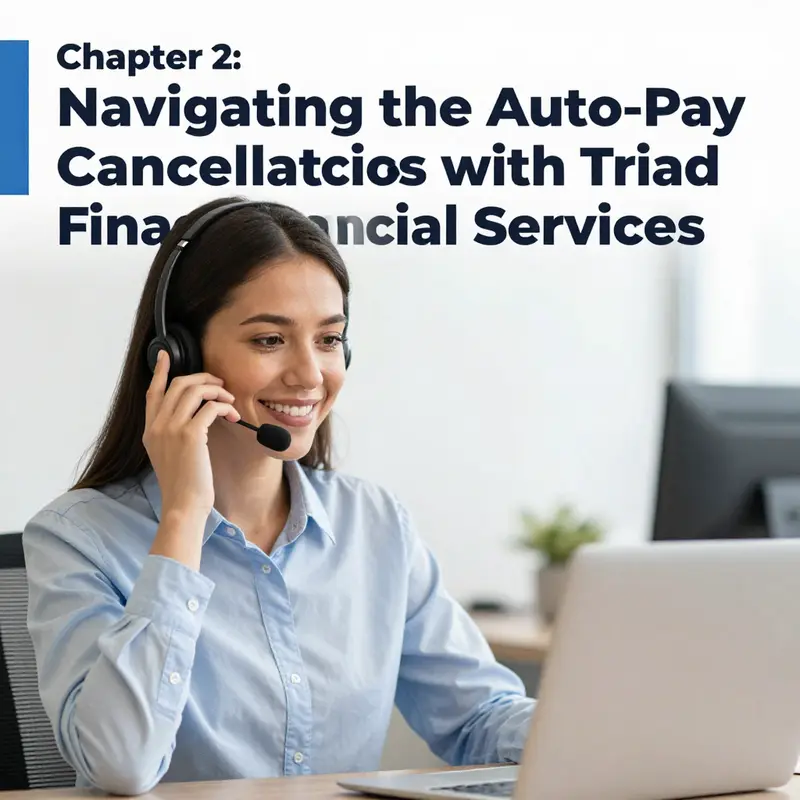 Essential tools for beginning the auto-pay cancellation process with Triad Financial Services.