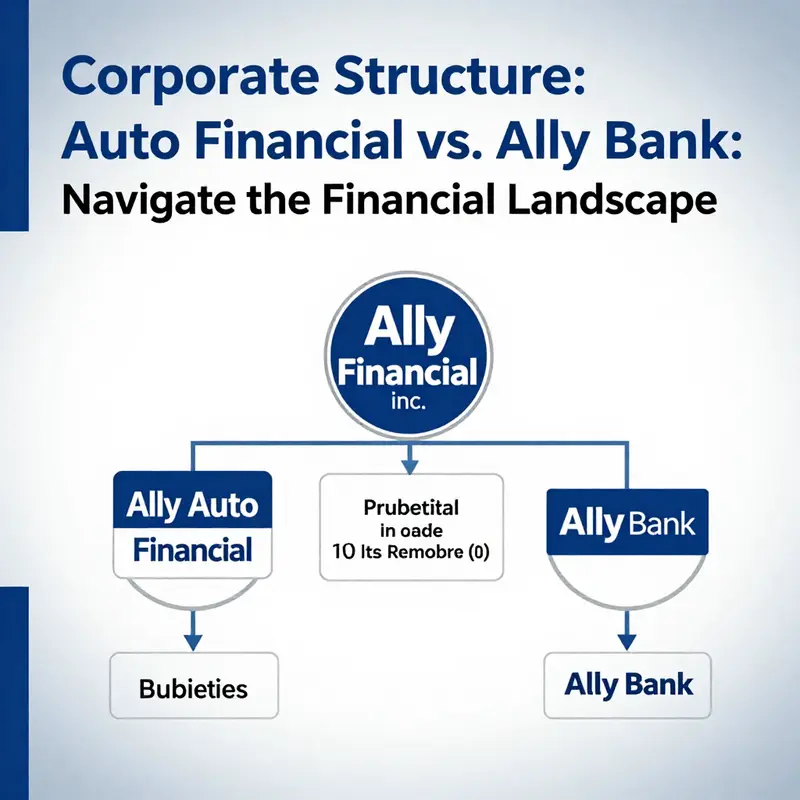 A visual representation contrasting the roles of Ally Auto Financial and Ally Bank in the financial ecosystem.