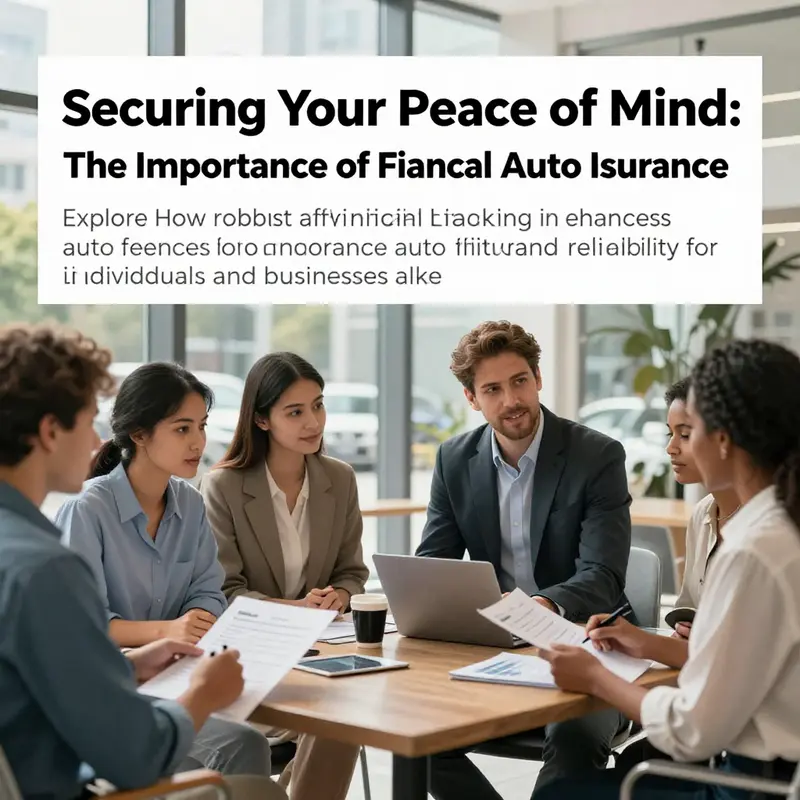 A group of diverse satisfied policyholders discussing with insurance representatives, symbolizing strong financial backing in auto insurance.