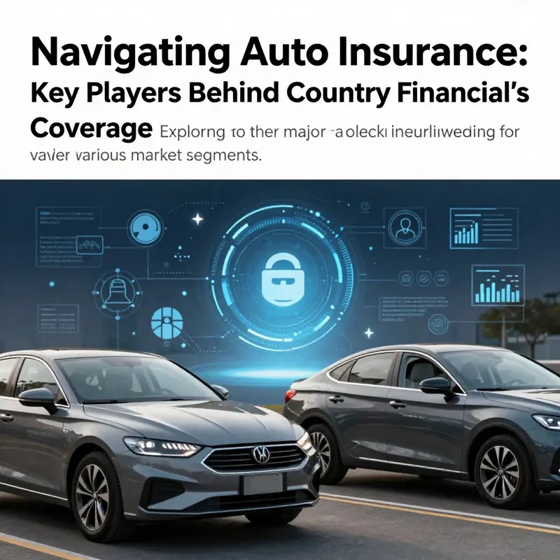 Diverse visual elements representing the automotive insurance industry and underwriting process for Country Financial.