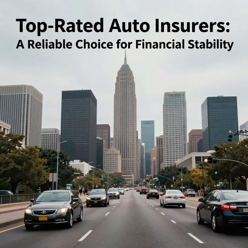 Skyline of a city with cars on the road, symbolizing the importance of reliable auto insurance.