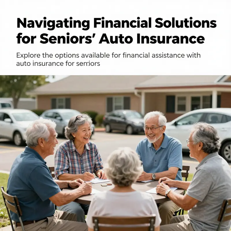 A group of seniors gathered outside a community center discussing their experiences and sharing resources for auto insurance financial assistance.