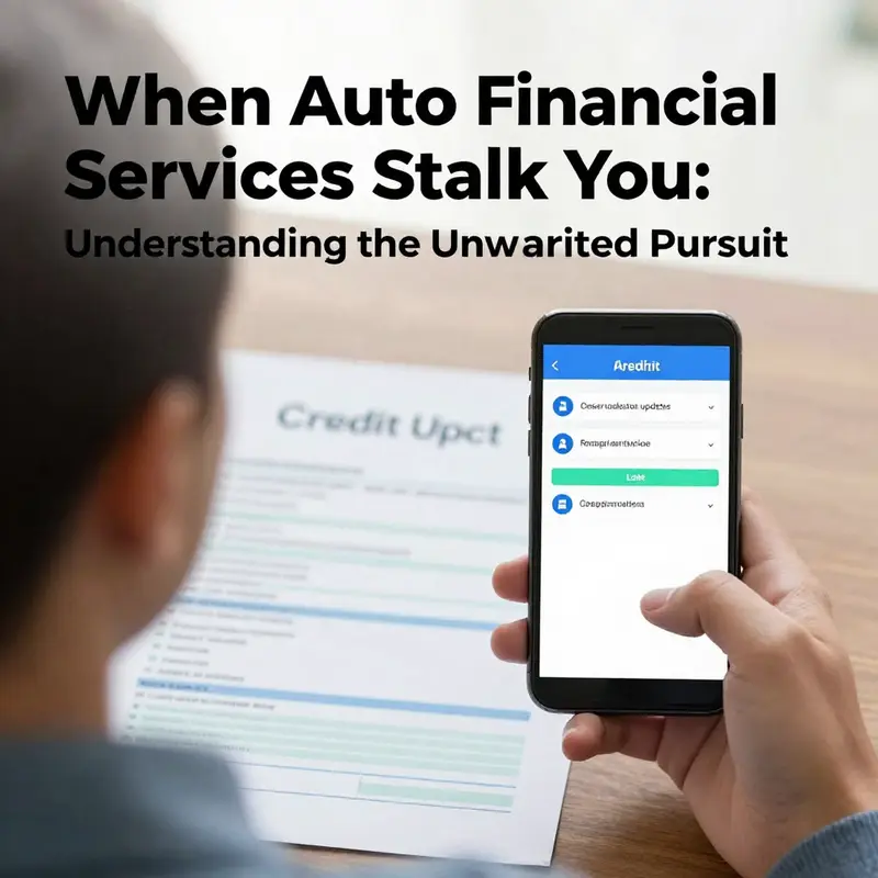 A consumer experiencing overwhelming contact from auto financial service providers.