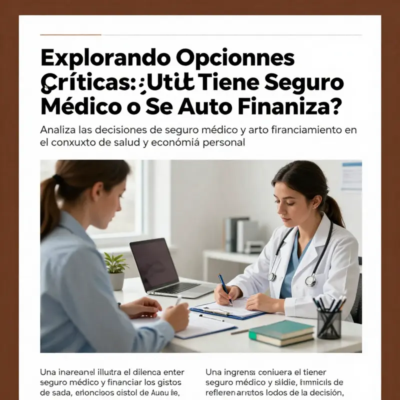 Imagen que simboliza la decisión entre optar por seguro médico o auto financiamiento.