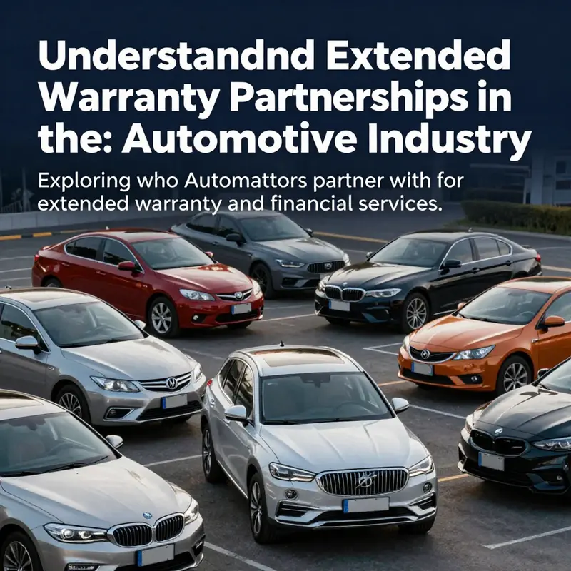 An array of vehicles from different brands showcasing the theme of extended warranties and partnerships.