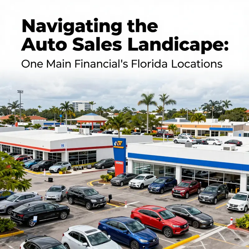 Map showcasing One Main Financial’s auto sales locations across Florida.