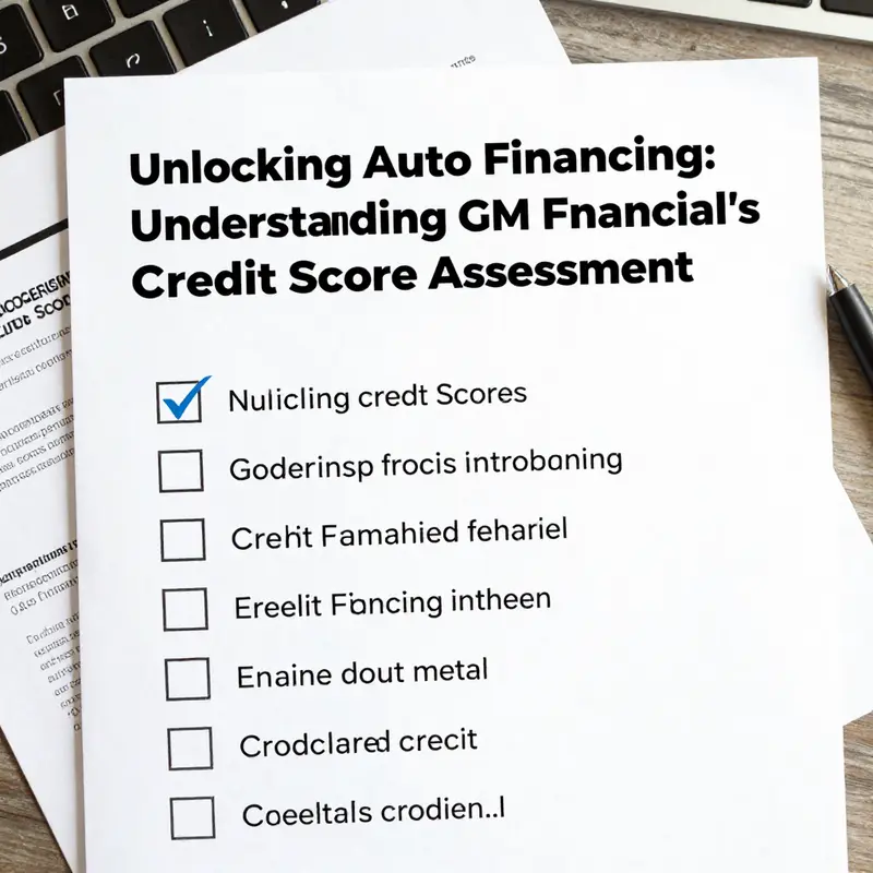 Evaluating credit scores is crucial for securing an auto loan with GM Financial.