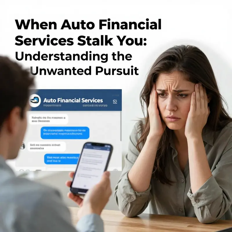 A consumer experiencing overwhelming contact from auto financial service providers.