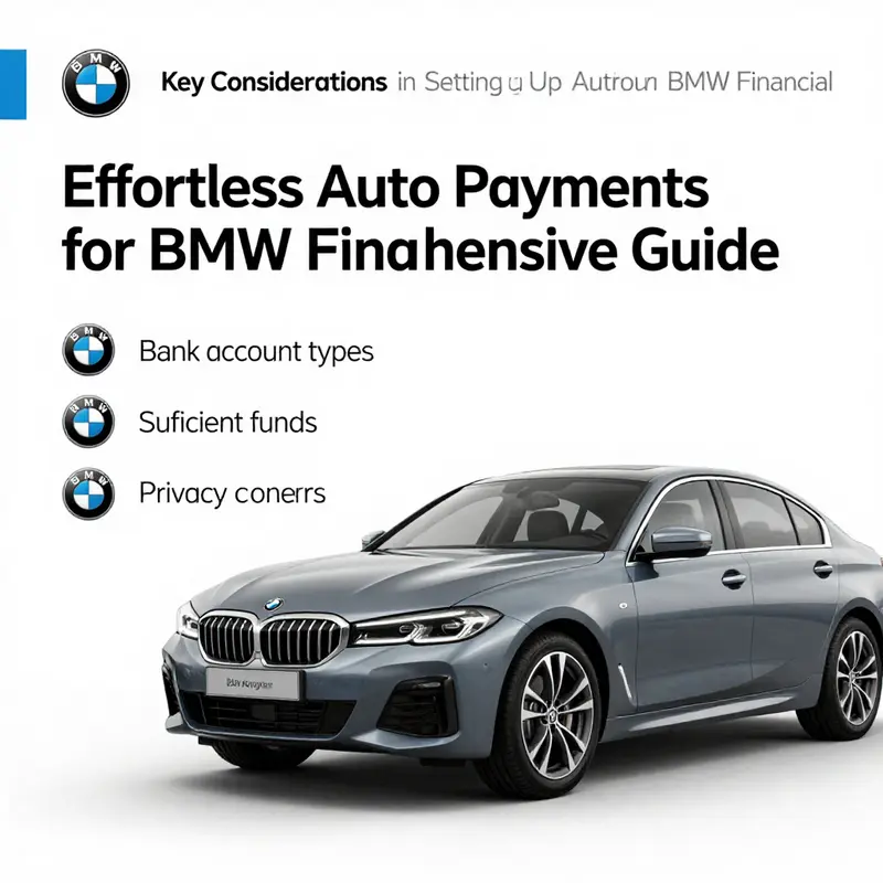 A visual step-by-step guide to setting up auto payment through the BMW Financial Mobile Manager.