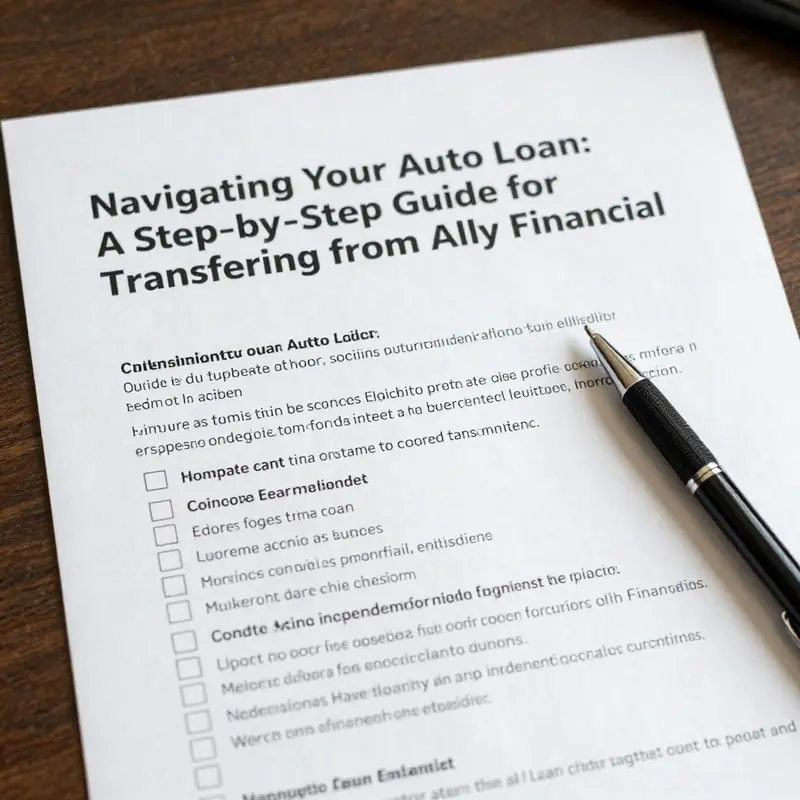 Initial contact with Ally Financial’s customer service for loan transfer options.