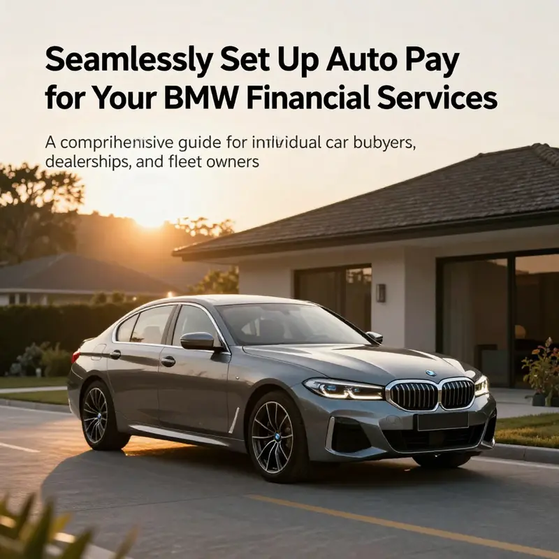 A luxury BMW vehicle parked in front of a contemporary house with a sunset backdrop.