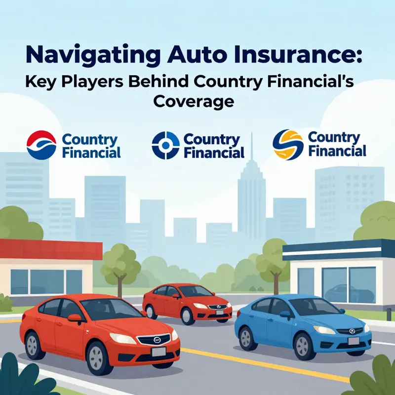 Logos of key companies underwriting auto insurance for Country Financial.