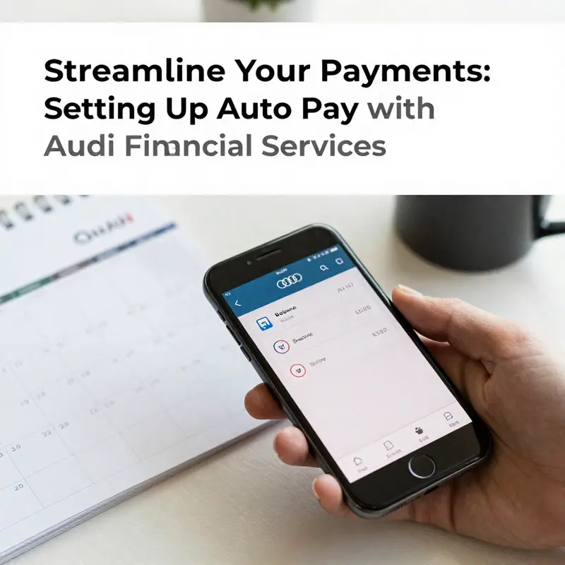 A representative guiding a client through the initial steps of setting up auto pay with Audi Financial Services.