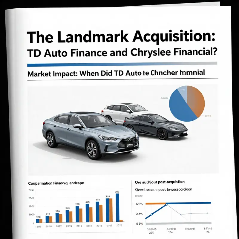 Timeline of TD Auto Finance’s acquisition of Chrysler Financial, detailing key dates and significant events.