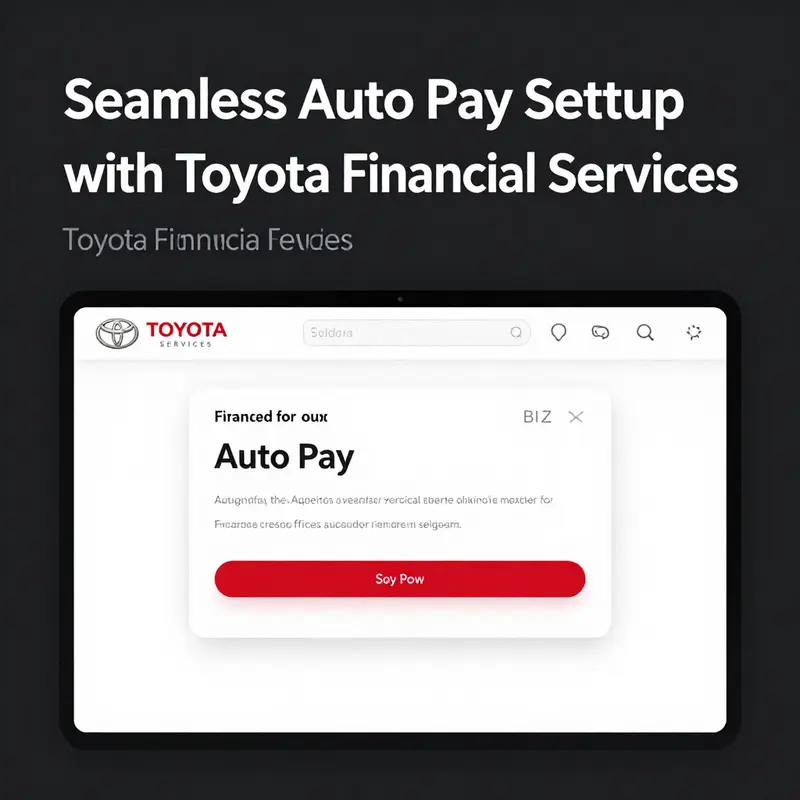 An infographic detailing the auto pay setup process at Toyota Financial Services.