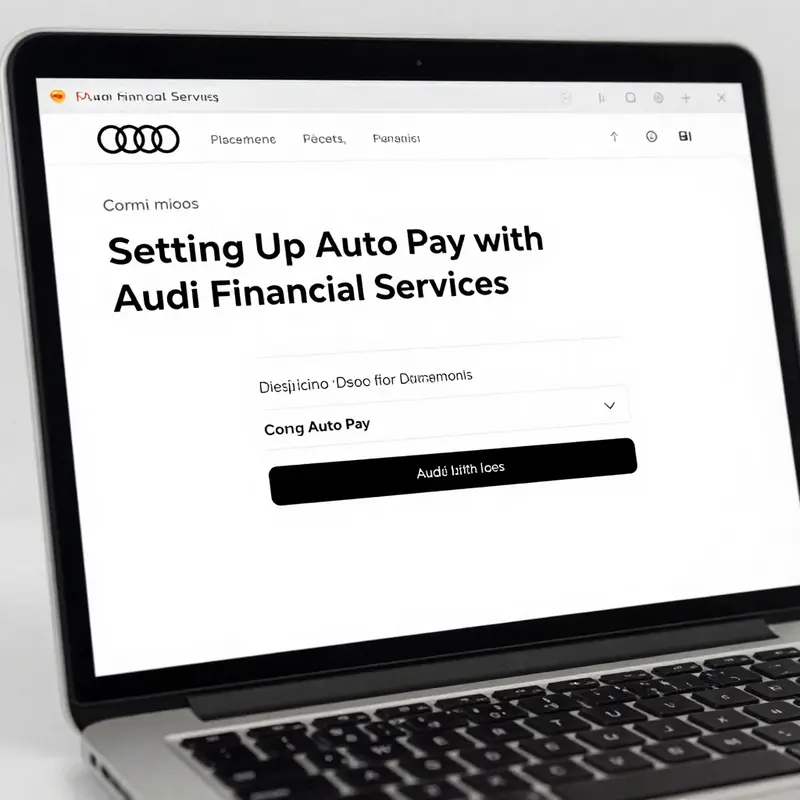 A representative guiding a client through the initial steps of setting up auto pay with Audi Financial Services.