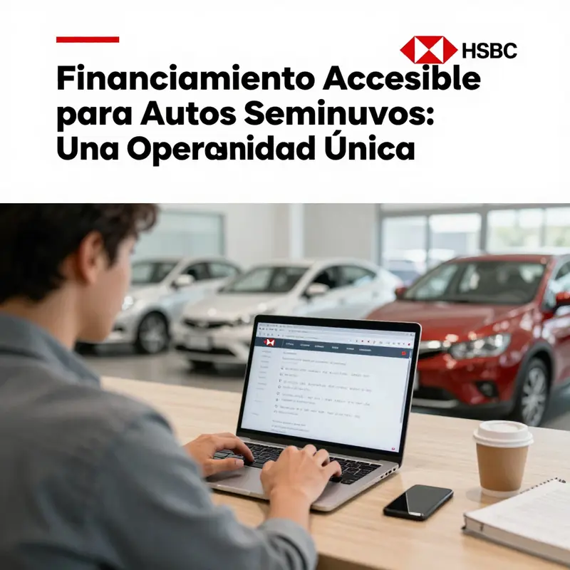 HSBC México facilita financiamiento accesible para la compra de autos seminuevos.