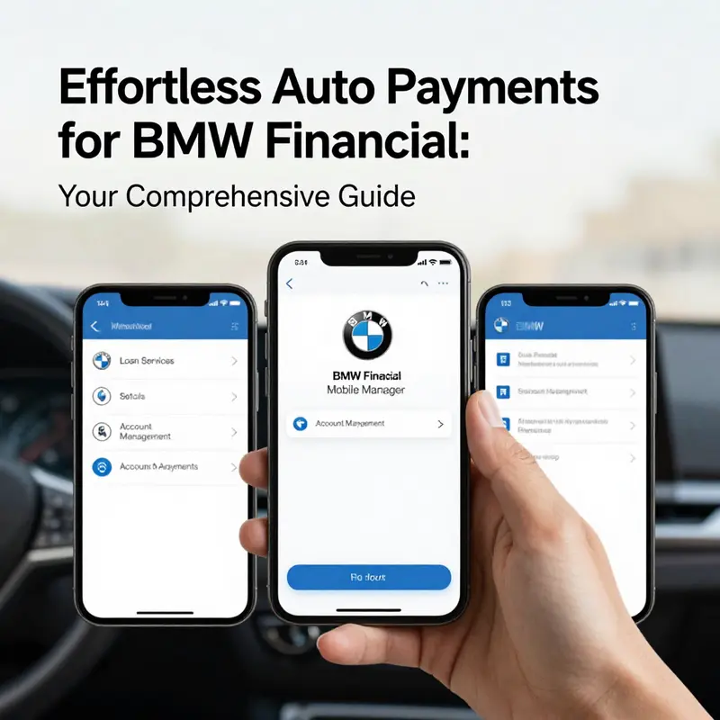 A visual step-by-step guide to setting up auto payment through the BMW Financial Mobile Manager.