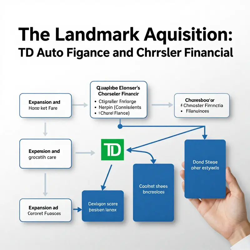 Timeline of TD Auto Finance’s acquisition of Chrysler Financial, detailing key dates and significant events.