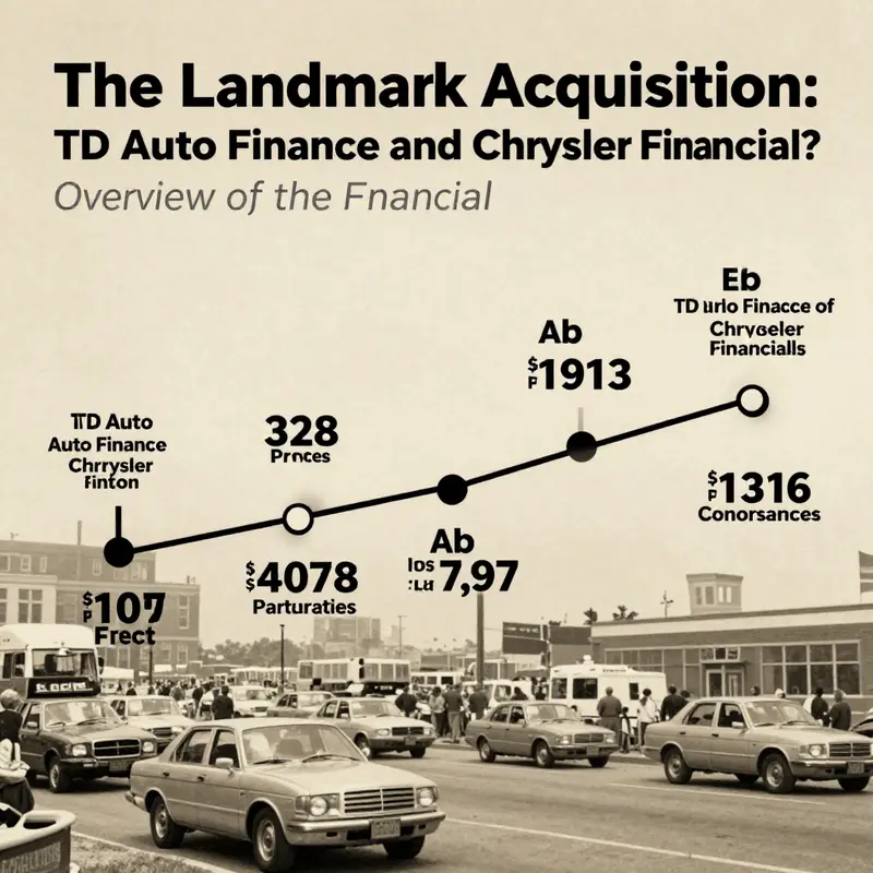 Timeline of TD Auto Finance’s acquisition of Chrysler Financial, detailing key dates and significant events.