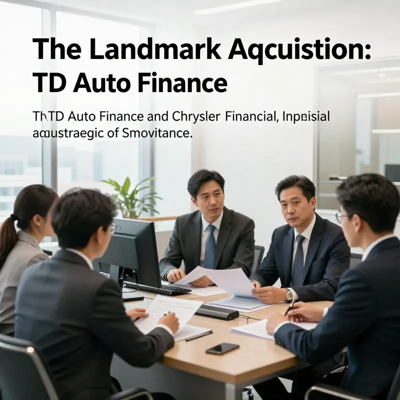 An office scene at TD Auto Finance highlighting financial discussions regarding Chrysler Financial.