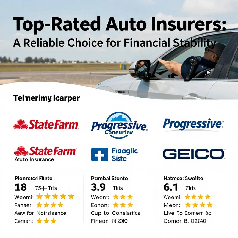 An overview of leading auto insurers recognized for their financial stability.