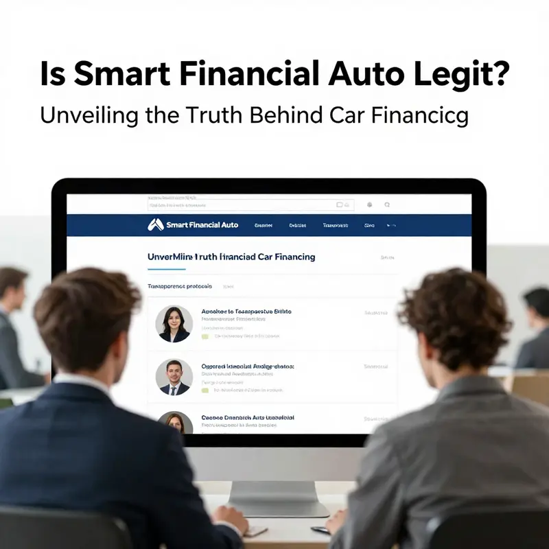 Financial consultants outlining the offerings of Smart Financial Auto to interested clients.