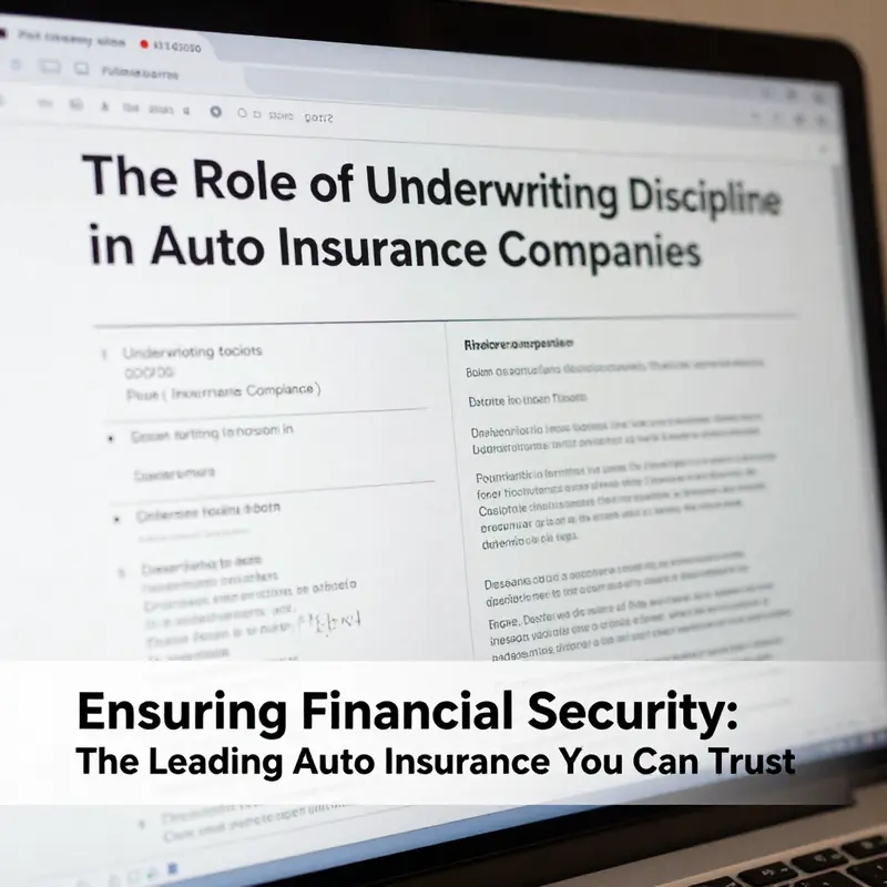 Insightful evaluation of financial security in top auto insurance companies.