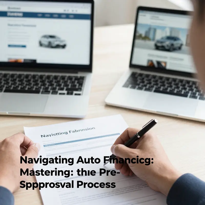 A buyer fills out the necessary application for auto financing.