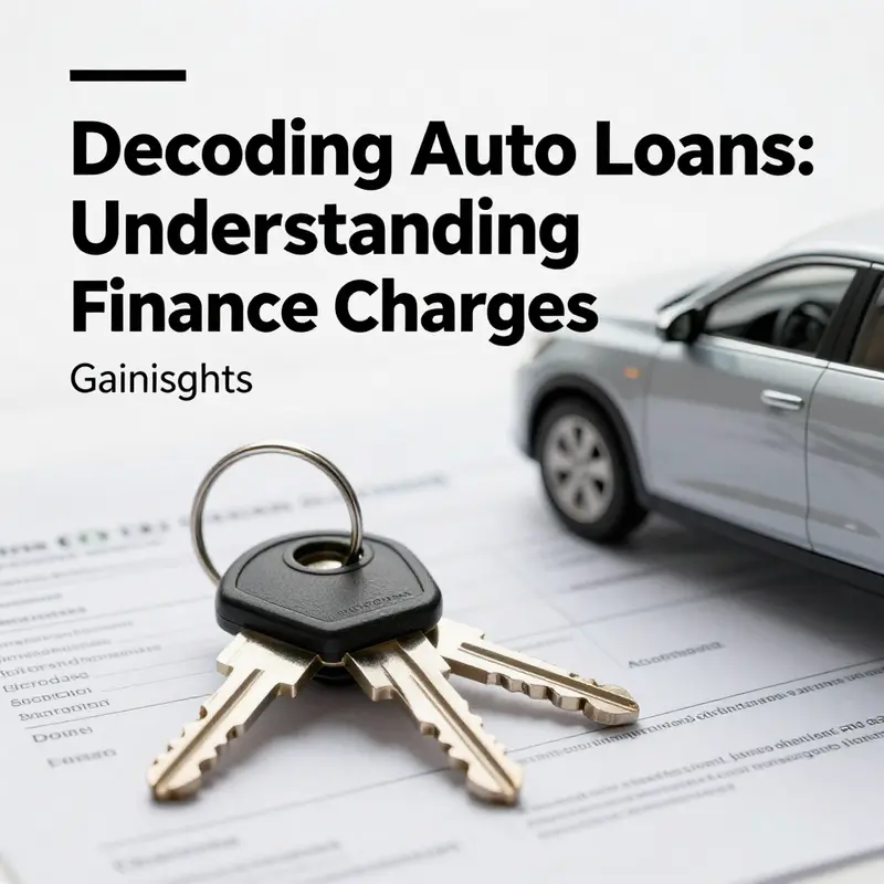 Professional image illustrating the theme of auto loan financing with cars, keys, and financial documents.