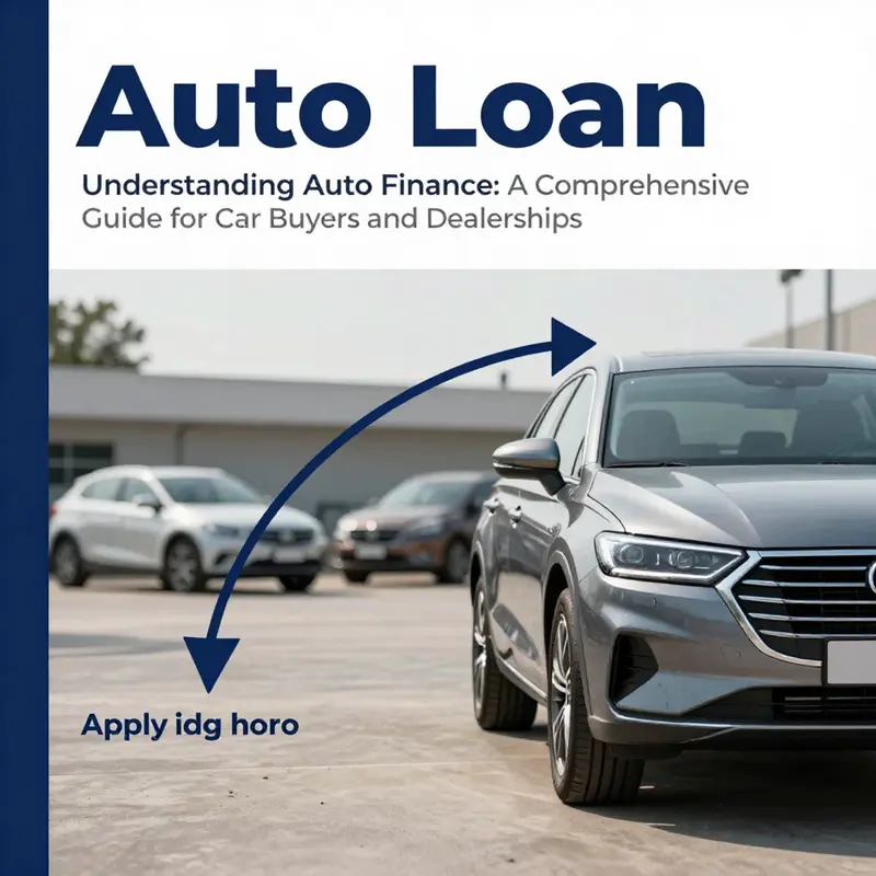 Key concepts in auto finance illustrated visually, representing loans, leasing, and more.