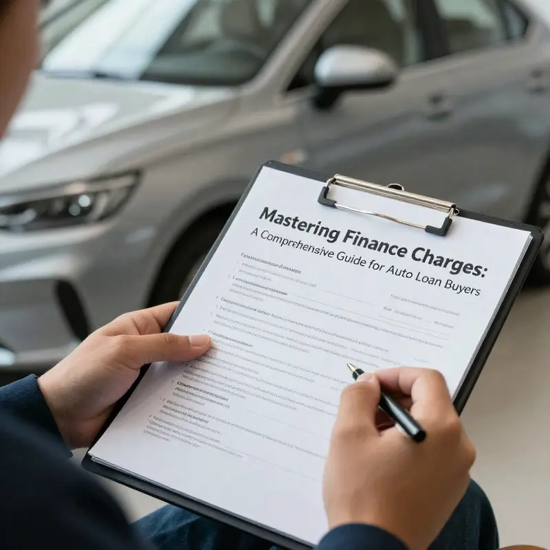 Visual explanation of the different components that make up finance charges in auto loans.